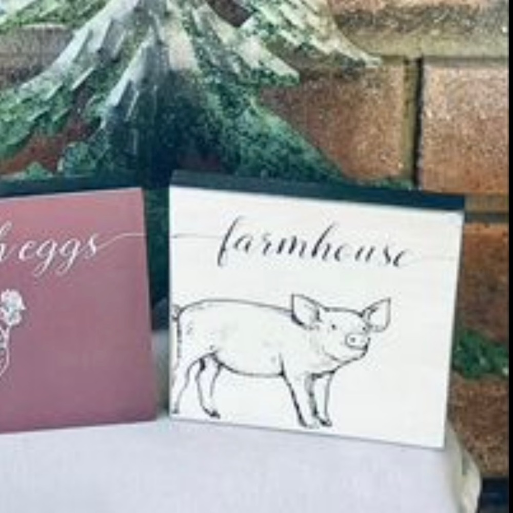 *Farmhouse Block Sign *pig only* - Picture 4 of 5